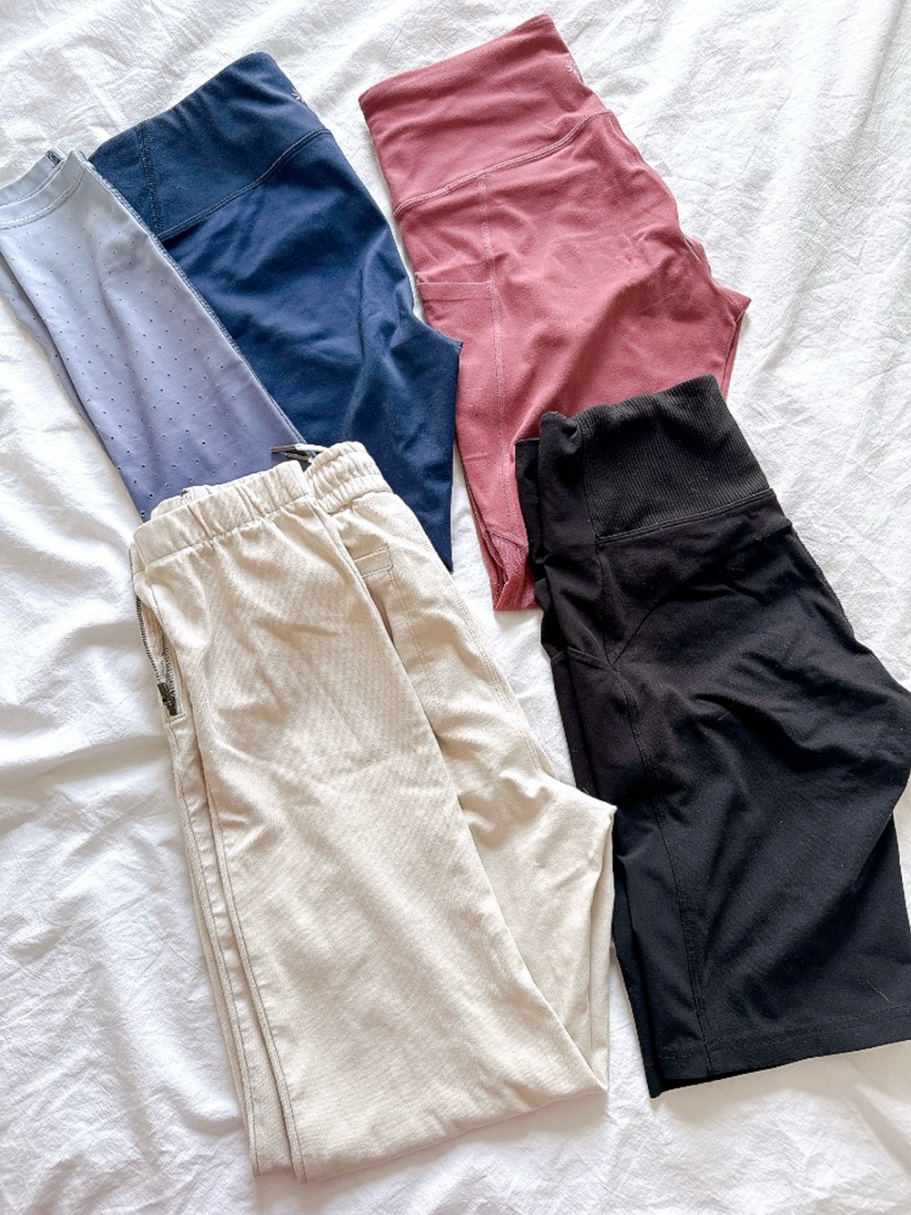 Bundle x 4 - Athleta Leggings x 2; Jogger x1; Bike shorts x 1